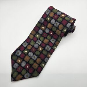Karl Lagerfeld Multicolor Geometric Designer Silk Tie Work Party Wedding